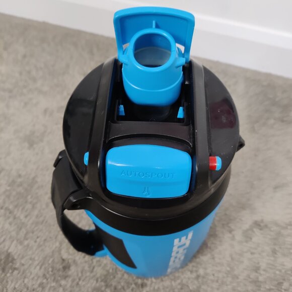 Powerade Squeeze Water Bottle Blue Black Gym Fitness Athletic - Picture 5 of 8